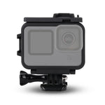 Ốp bảo vệ khung nhựa cho GoPro HERO10 Black / HERO9 Black kèm móc khóa đế & ốc dài, Khung nhựa