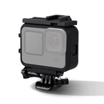 Ốp bảo vệ khung nhựa cho GoPro HERO10 Black / HERO9 Black kèm móc khóa đế & ốc dài, Khung nhựa