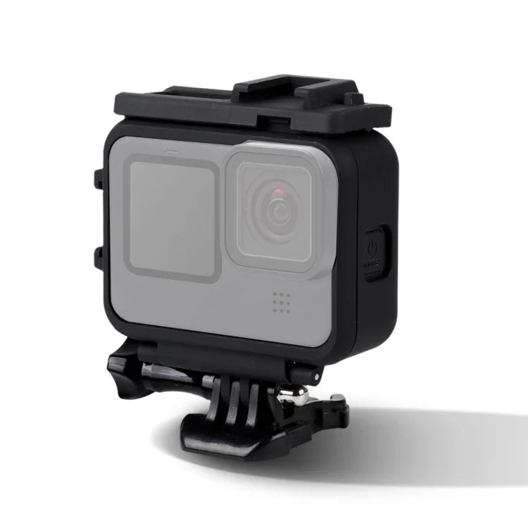Ốp bảo vệ khung nhựa cho GoPro HERO10 Black / HERO9 Black kèm móc khóa đế & ốc dài, Khung nhựa