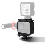 Ốp bảo vệ khung nhựa cho GoPro HERO10 Black / HERO9 Black kèm móc khóa đế & ốc dài, Khung nhựa