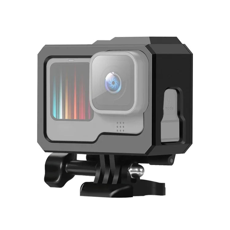 Ốp bảo vệ khung viền nhựa ABS cho GoPro HERO10 Black / HERO9 Black kèm móc khóa gắn cơ bản & ốc, Khung viền nhựa ABS