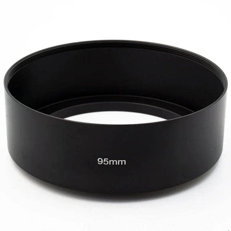 Vành che ống kính kim loại nguyên khối loại ống thẳng ren 95mm cho ống kính tele trung bình, 95mm