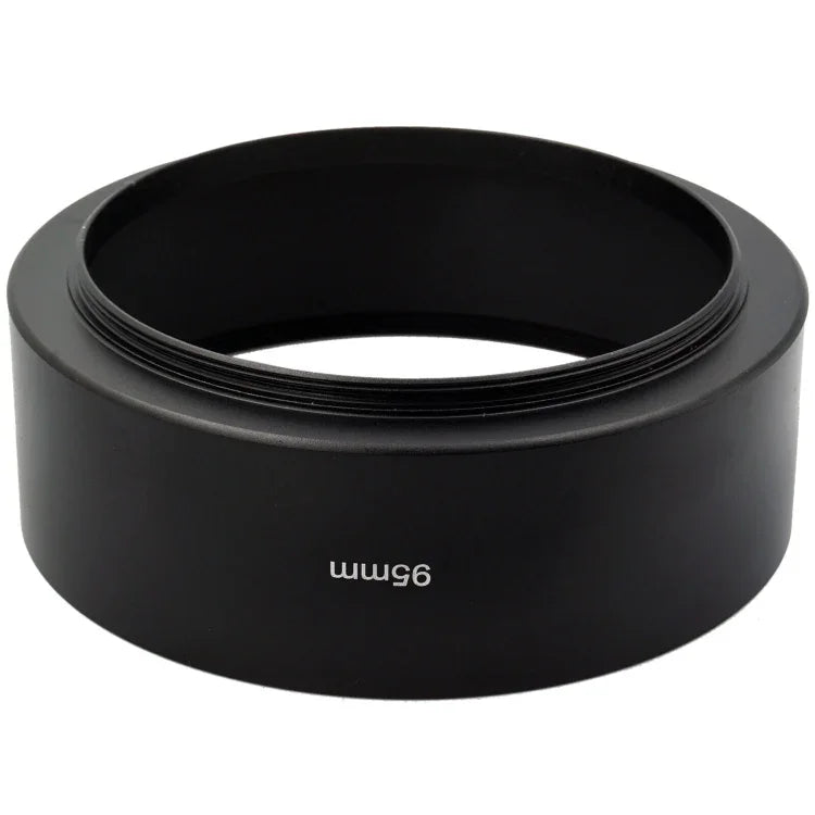 Vành che ống kính kim loại nguyên khối loại ống thẳng ren 95mm cho ống kính tele trung bình, 95mm