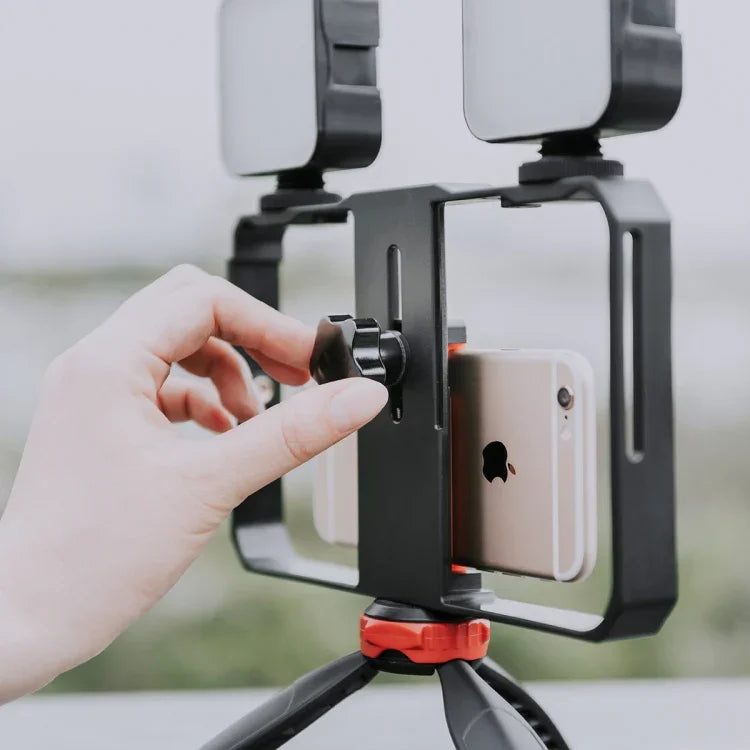 Bộ Giá Đỡ Chân Máy Nhựa YELANGU PC203 YLG1801C Đèn LED Selfie Phát Trực Tiếp Vlogging Video Smartphone Tay Cầm Ổn Định, PC203