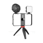 Bộ Giá Đỡ Có Micro & Chân Máy YELANGU PC204 YLG1801D Đèn LED Selfie Phát Trực Tiếp Vlogging Video Smartphone Tay Cầm Ổn Định, PC204