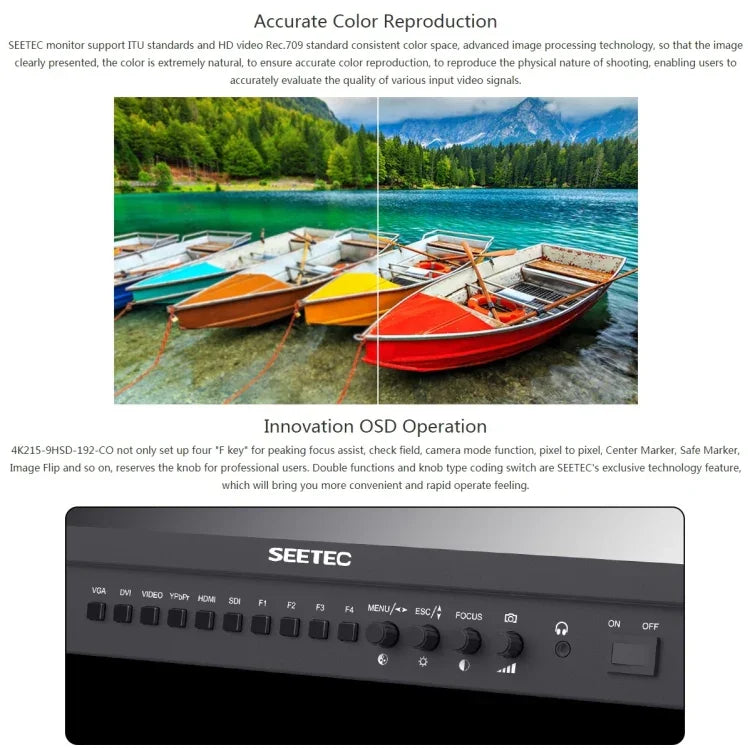 Màn hình giám sát trường quay SEETEC 4K215-9HSD-CO 1920x1080 21.5 inch SDI / HDMI Full HD, 4K215-9HSD-CO