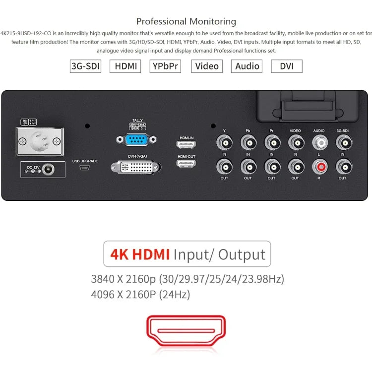 Màn hình giám sát trường quay SEETEC 4K215-9HSD-CO 1920x1080 21.5 inch SDI / HDMI Full HD, 4K215-9HSD-CO