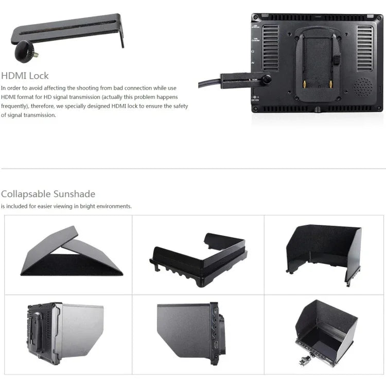 Màn hình camera FW759 FEELWORLD 1280x800 7 inch IPS Mỏng nhẹ HD, FW759