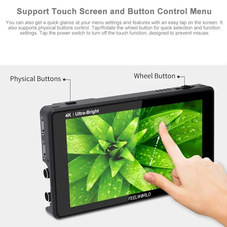 Màn hình trường quay FEELWORLD LUT6S 1920x1080 2600 nits 6 inch IPS HDMI 4K cảm ứng SDI HDI, LUT6S