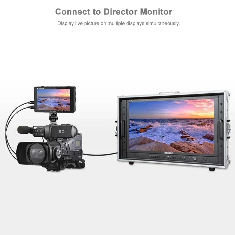Màn hình trường quay FEELWORLD LUT6S 1920x1080 2600 nits 6 inch IPS HDMI 4K cảm ứng SDI HDI, LUT6S