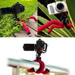Giá đỡ chân máy bọt biển linh hoạt Mini Octopus với kẹp điện thoại & điều khiển từ xa