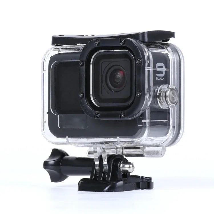 Vỏ bảo vệ chống nước 45m với khóa, giá đỡ cơ bản & ốc vít cho GoPro HERO10 Black / HERO9 Black, Dành cho GoPro HERO9 Black