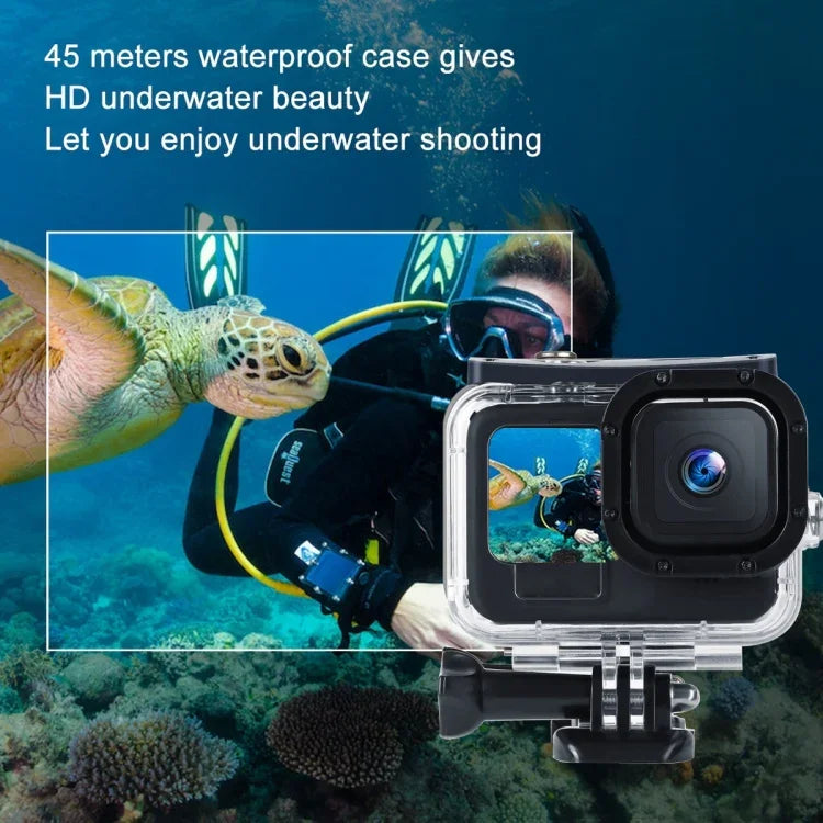 Vỏ bảo vệ chống nước 45m với khóa, giá đỡ cơ bản & ốc vít cho GoPro HERO10 Black / HERO9 Black, Dành cho GoPro HERO9 Black