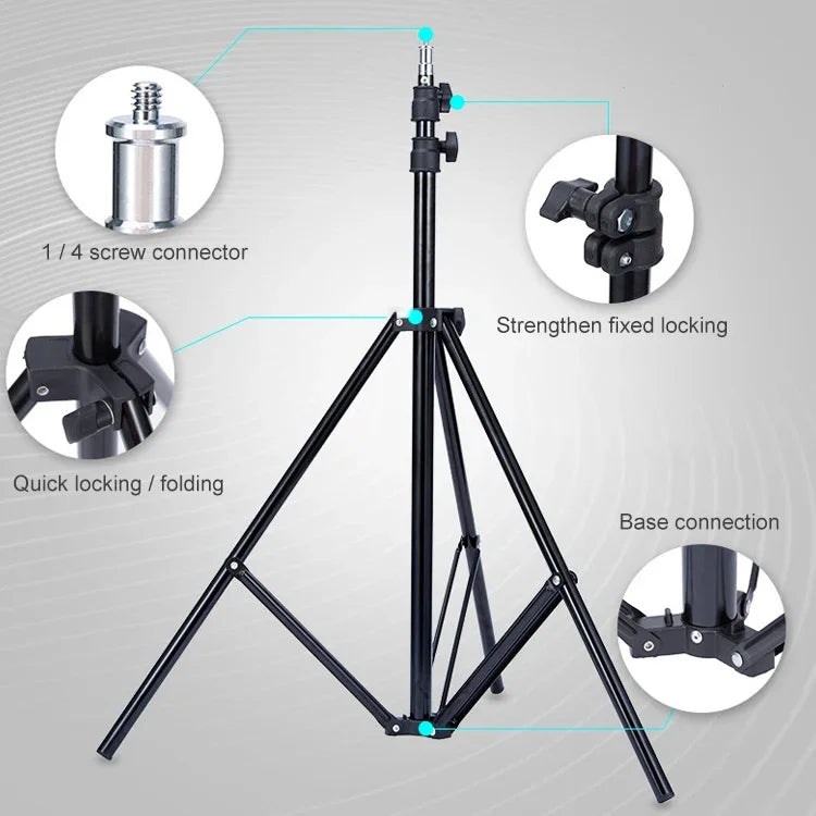Chân đèn kim loại di động TRIOPO Oubao cao 1.9m