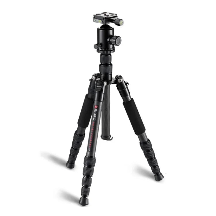 Chân máy carbon fiber di động điều chỉnh TRIOPO T259G+Q2 với đầu bi Q-2 cho máy ảnh SLR, T259G+Q2