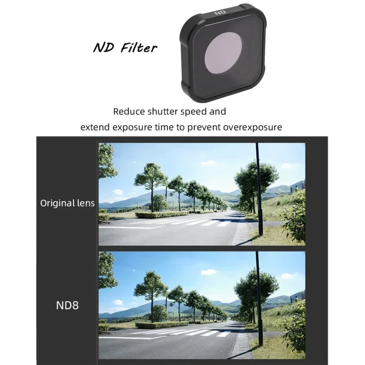 JSR KB Series Bộ lọc ống kính ND64 cho GoPro HERO13 Black /12 Black /11 Black /10 Black /9 Black, ND64