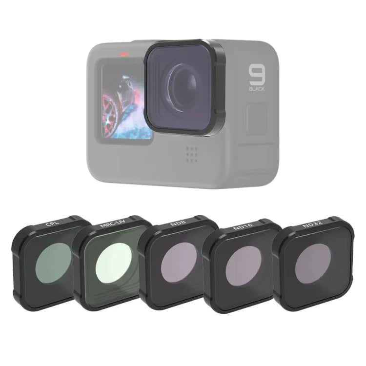JSR KB Series Bộ lọc ống kính MCUV+CPL+ND8+ND16+ND32 cho GoPro HERO13 Black /12 Black /11 Black /10 Black /9 Black, 5 trong 1