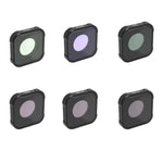 JSR KB Series Bộ lọc ống kính STAR+CPL+NIGHT+ND8+ND16+ND32 cho GoPro HERO13 Black /12 Black /11 Black /10 Black /9 Black, 6 trong 1