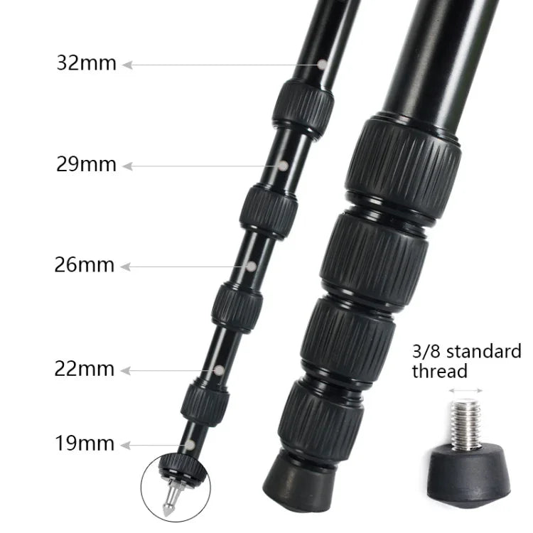 Gậy đơn DSLR du lịch ngoài trời BEXIN MAS325 hợp kim nhôm, MAS325