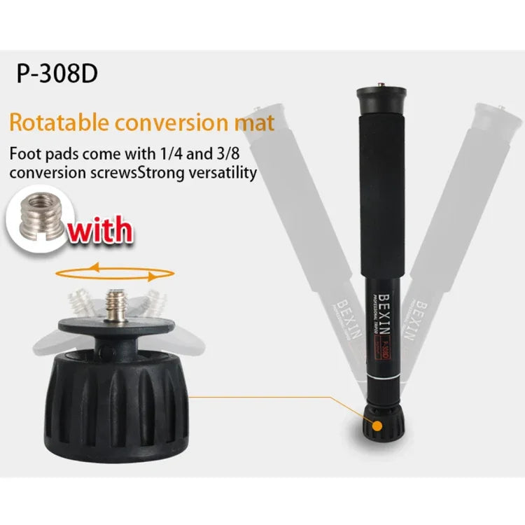Giá đỡ monopod hợp kim nhôm máy ảnh DSLR du lịch ngoài trời BEXIN P308D, P308D