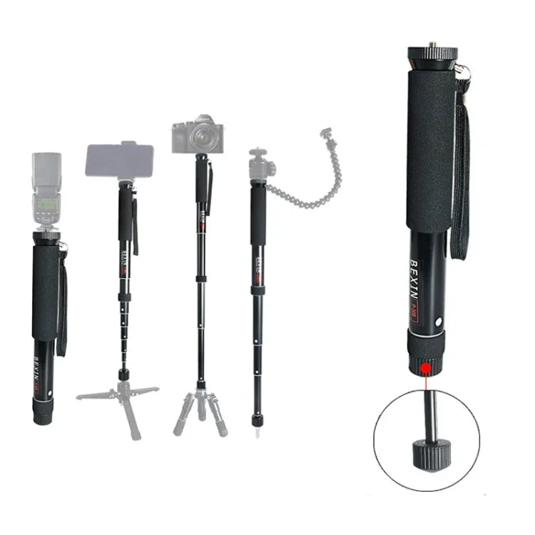 Giá đỡ monopod hợp kim nhôm máy ảnh DSLR du lịch ngoài trời BEXIN P308, P308