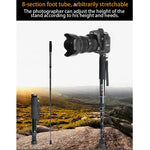 Giá đỡ monopod hợp kim nhôm máy ảnh DSLR du lịch ngoài trời BEXIN P308, P308