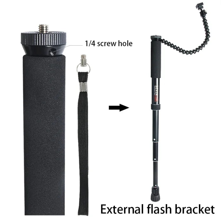 Giá đỡ monopod hợp kim nhôm máy ảnh DSLR du lịch ngoài trời BEXIN P308, P308