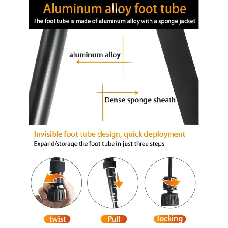 Giá đỡ monopod hợp kim nhôm máy ảnh DSLR du lịch ngoài trời BEXIN P308, P308
