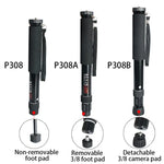 Giá đỡ monopod hợp kim nhôm máy ảnh DSLR du lịch ngoài trời BEXIN P308, P308