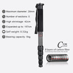 Giá đỡ monopod sợi carbon máy ảnh DSLR du lịch ngoài trời BEXIN MCS285, MCS285