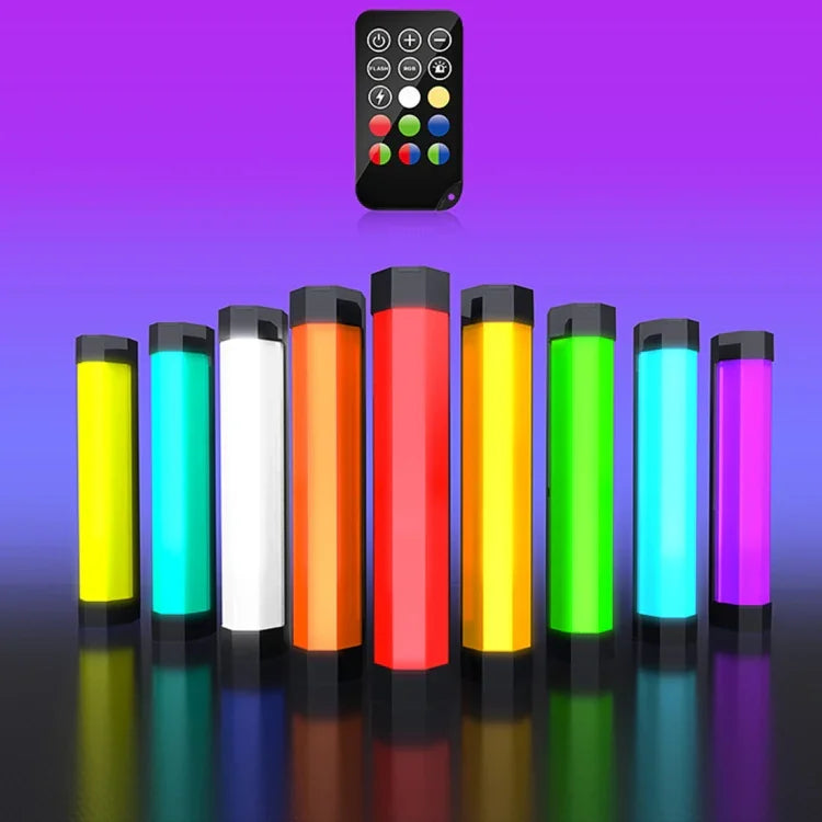 Đèn LED thanh chiếu sáng ảnh màu RGB LUXCeO điều khiển qua APP, điều chỉnh nhiệt độ màu, chống nước, đèn LED cầm tay với điều khiển từ xa, P200 RGB