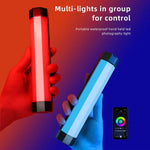Đèn LED thanh chiếu sáng ảnh màu RGB LUXCeO điều khiển qua APP, điều chỉnh nhiệt độ màu, chống nước, đèn LED cầm tay với điều khiển từ xa, P200 RGB