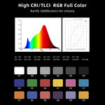 Đèn LED thanh chiếu sáng ảnh màu RGB LUXCeO điều khiển qua APP, điều chỉnh nhiệt độ màu, chống nước, đèn LED cầm tay với điều khiển từ xa, P200 RGB