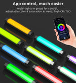 Đèn LED thanh chiếu sáng ảnh màu RGB LUXCeO điều khiển qua APP, điều chỉnh nhiệt độ màu, chống nước, đèn LED cầm tay với điều khiển từ xa, P200 RGB