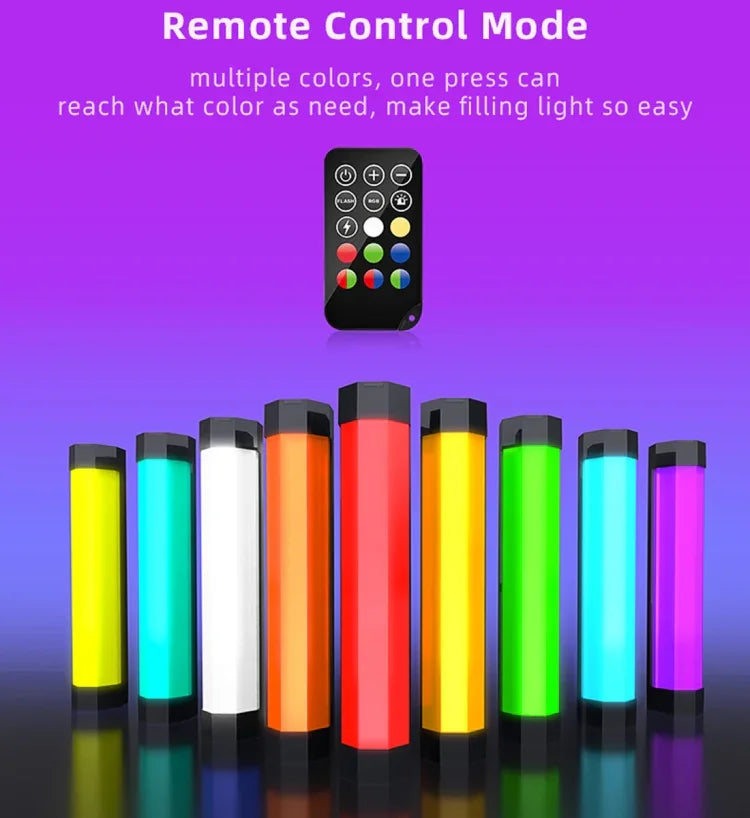 Đèn LED thanh chiếu sáng ảnh màu RGB LUXCeO điều khiển qua APP, điều chỉnh nhiệt độ màu, chống nước, đèn LED cầm tay với điều khiển từ xa, P200 RGB