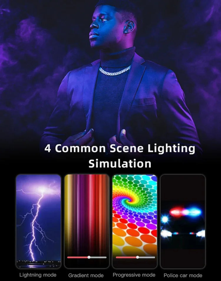 Đèn LED thanh chiếu sáng ảnh màu RGB LUXCeO điều khiển qua APP, điều chỉnh nhiệt độ màu, chống nước, đèn LED cầm tay với điều khiển từ xa, P200 RGB