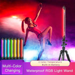 Đèn LED thanh chiếu sáng ảnh màu RGB chuyên nghiệp LUXCeO P7RGB điều khiển qua APP, điều chỉnh nhiệt độ màu, chống nước, đèn LED cầm tay với điều khiển từ xa, P7RGB Pro