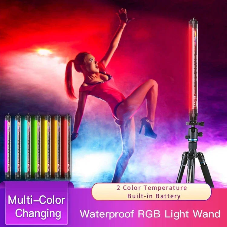 Đèn LED thanh chiếu sáng ảnh màu RGB chuyên nghiệp LUXCeO P7RGB điều khiển qua APP, điều chỉnh nhiệt độ màu, chống nước, đèn LED cầm tay với điều khiển từ xa, P7RGB Pro