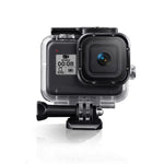 Vỏ bảo vệ chống nước 45m cho GoPro HERO8 Black kèm khóa, giá đỡ cơ bản & ốc vít & tay cầm phao nổi & dây đeo & miếng chèn chống mờ, Vỏ HERO8 trong suốt