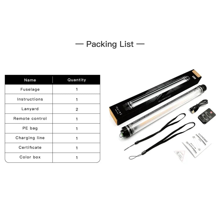Đèn LED thanh chiếu sáng ảnh nhiệt độ màu đôi LUXCeO P7, đèn LED cầm tay chống nước với điều khiển từ xa, P7