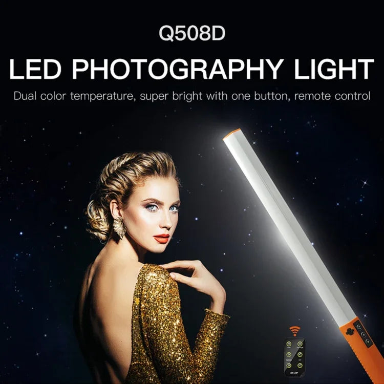 Đèn LED thanh chiếu sáng ảnh nhiệt độ màu đôi LUXCeO Q508D, đèn LED cầm tay chiếu sáng flash, Q508D