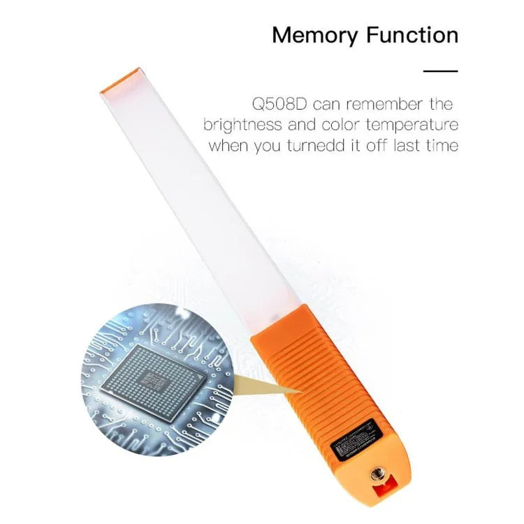Đèn LED thanh chiếu sáng ảnh nhiệt độ màu đôi LUXCeO Q508D, đèn LED cầm tay chiếu sáng flash, Q508D