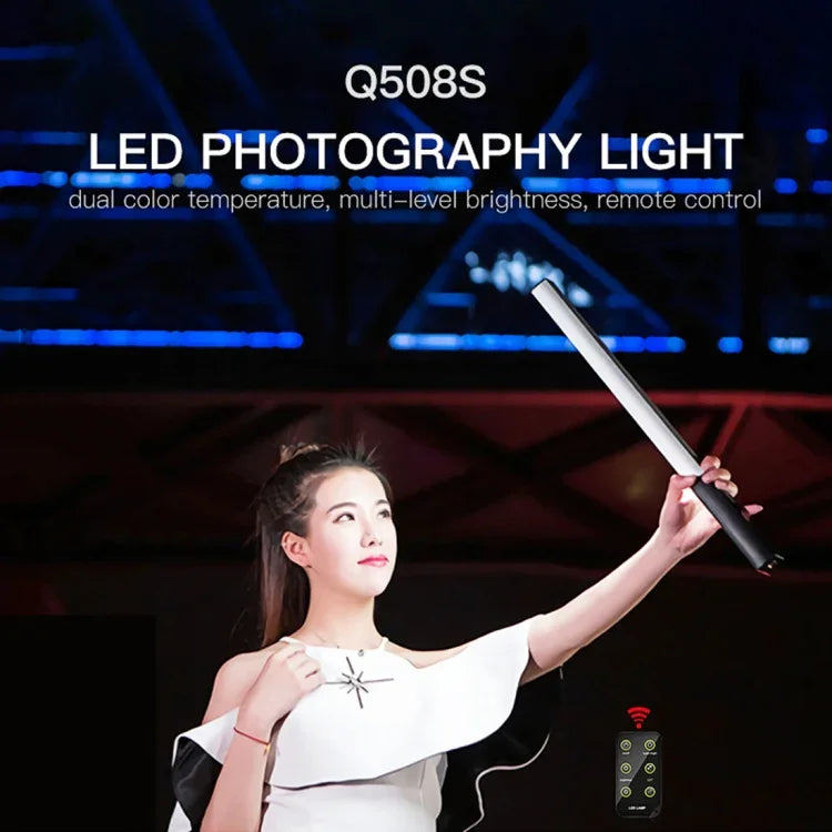 Đèn LED thanh chiếu sáng ảnh nhiệt độ màu đôi 1000LM LUXCeO Q508S, đèn LED cầm tay chiếu sáng flash, Q508S