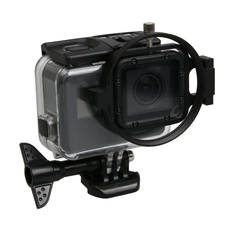 Dành cho GoPro HERO5 Camera hành động thể thao Ống kính macro 16X 58mm với bộ lọc cận cảnh, đế ống kính & vòng chuyển đổi & nắp bảo vệ ống kính & dây đeo tay chống mất & khăn lau