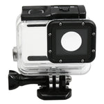 Vỏ bảo vệ chống nước 30m PC & ABS cho GoPro HERO5 kèm nắp lưng cảm ứng, khóa, giá đỡ cơ bản & ốc dài, Kích thước nắp lưng: 7 x 6 cm, Vỏ bảo vệ