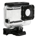 Vỏ bảo vệ chống nước 30m PC & ABS cho GoPro HERO5 kèm nắp lưng cảm ứng, khóa, giá đỡ cơ bản & ốc dài, Kích thước nắp lưng: 7 x 6 cm, Vỏ bảo vệ