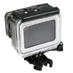 Vỏ bảo vệ chống nước 30m PC & ABS cho GoPro HERO5 kèm nắp lưng cảm ứng, khóa, giá đỡ cơ bản & ốc dài, Kích thước nắp lưng: 7 x 6 cm, Vỏ bảo vệ