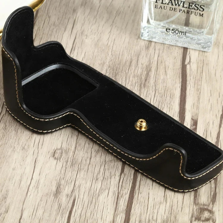 1/4 inch Thread PU Leather Camera Half Case Base for Canon EOS 90D, For Canon EOS 90D