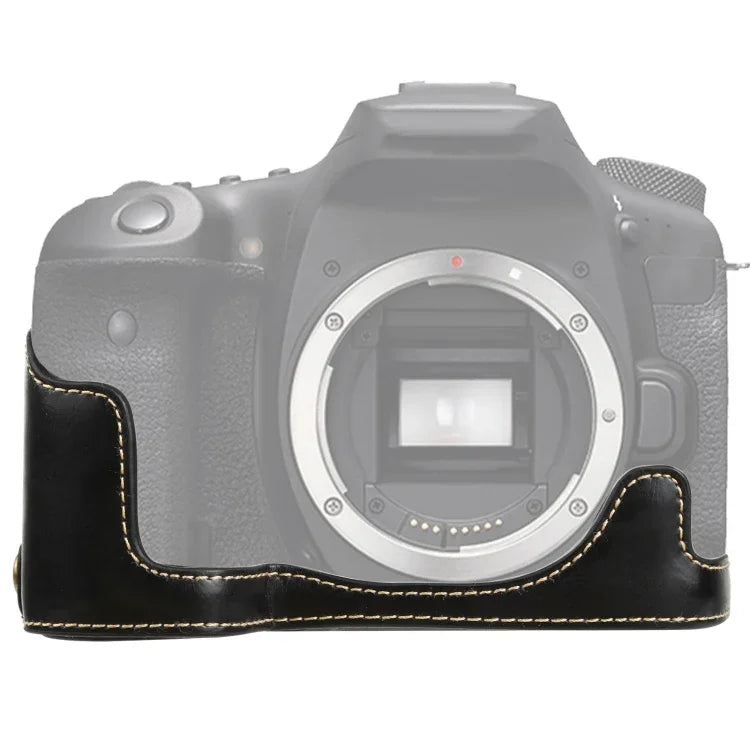 Đế ốp nửa bằng da PU ren 1/4 inch cho Canon EOS 90D, Dành cho Canon EOS 90D