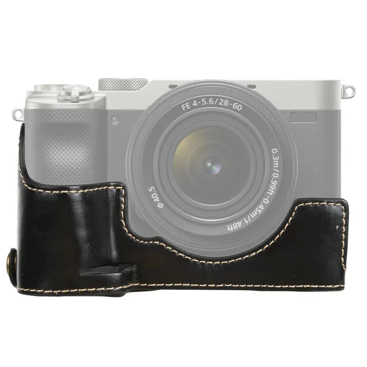 Đế ốp nửa bằng da PU ren 1/4 inch cho Sony ILCE-7C/A7C, Dành cho Sony ILCE-7C/A7C